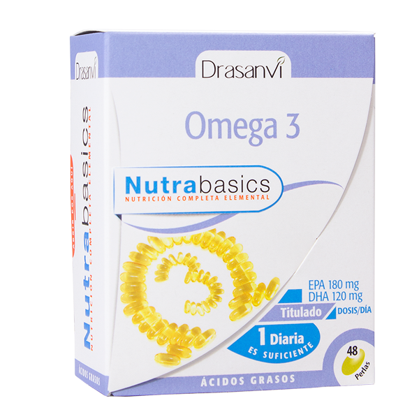 Omega 3 envase de 48 softgels de la marca Drasanvi (Fuente Animal)