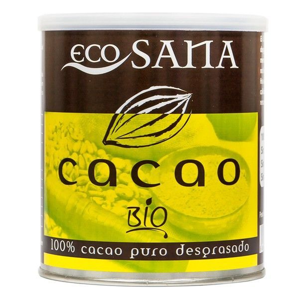 Cacao Puro Desgrasado Bio envase de 275g de EcoSana (Cremas de Chocolate Bajas en Calorias)