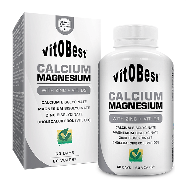 Calcio Magnesio envase de 60 cápsulas vegetales de VitoBest (Minerales)