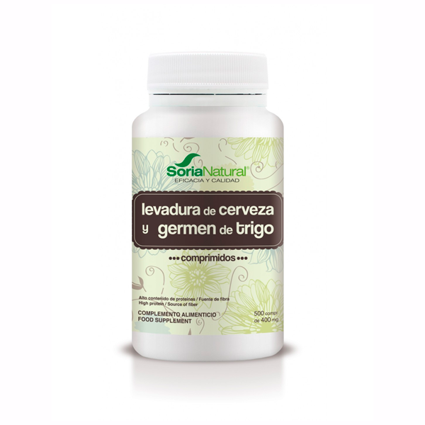 Levadura de Cerveza y Germen de Trigo de 500 tabletas de Soria Natural (Digestivos)