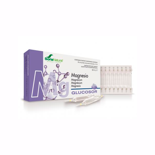 Glucosor Magnesio envase de 28 viales del fabricante Soria Natural (Glucosamina)