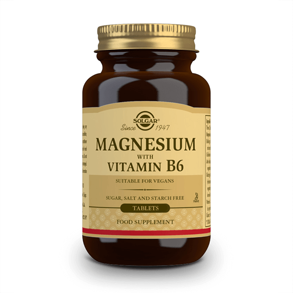 Magnesio + Vitamina B6 de 250 tabletas de la marca Solgar