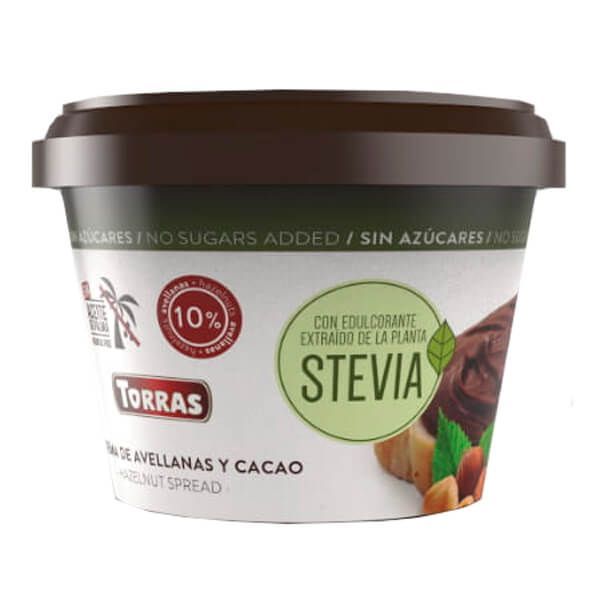 Crema de Cacao y Avellanas Sin Azúcar de 200g hecho por Torras en la sección de Cremas de Chocolate Bajas en Calorias