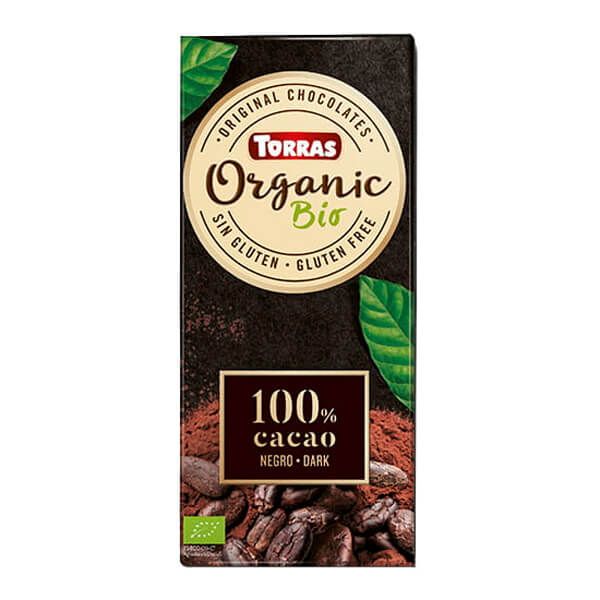 100% cocoa dark chocolate tablet embalagem de 100g da marca Torras no grupo de tabletas de chocolate