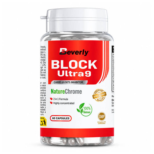 Block Ultra9 de la marca Beverly Nutrition en L-Carnitina y cafeína
