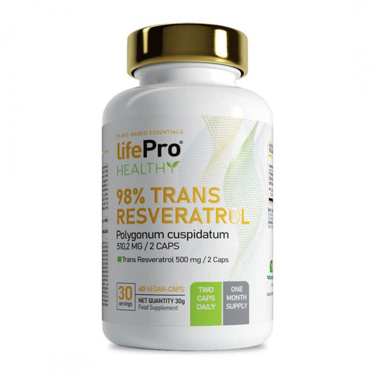 Trans Resveratrol 98% de la marca LifePRO en Antioxidantes