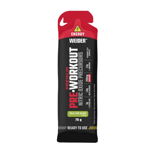 Gel Pre-Workout de la marca Weider en Pre / Intra / Post