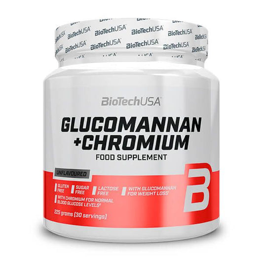 Glucomannan + Chromium de la marca Biotech USA en L-Carnitina y cafeína