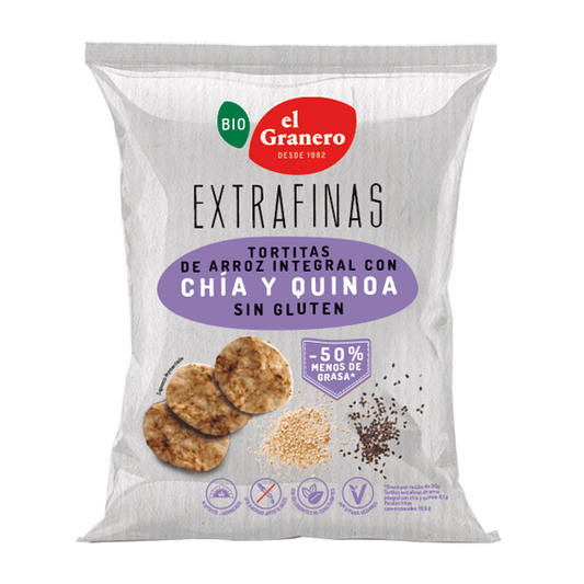 Tortitas de Arroz Integral de Quinoa y Chía de la marca El Granero Integral en El Granero Integral