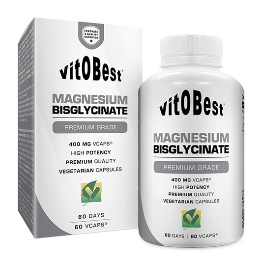 Magnesium Bisglycinate 400mg de la marca VitoBest en Magnesio