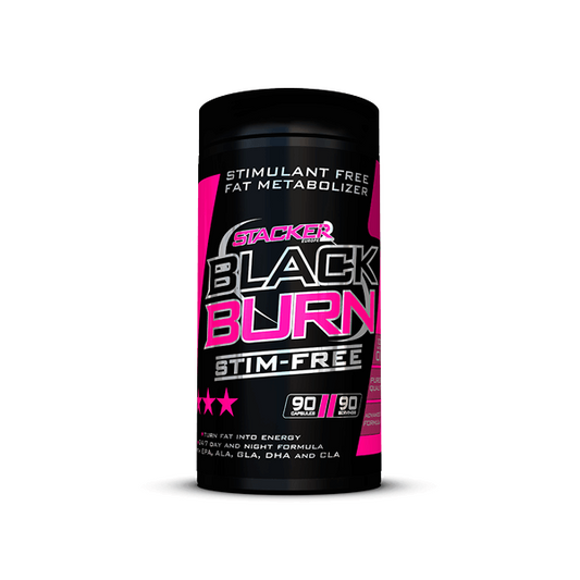 Black Burn Stim-Free de la marca Stacker Europe en L-Carnitina y cafeína