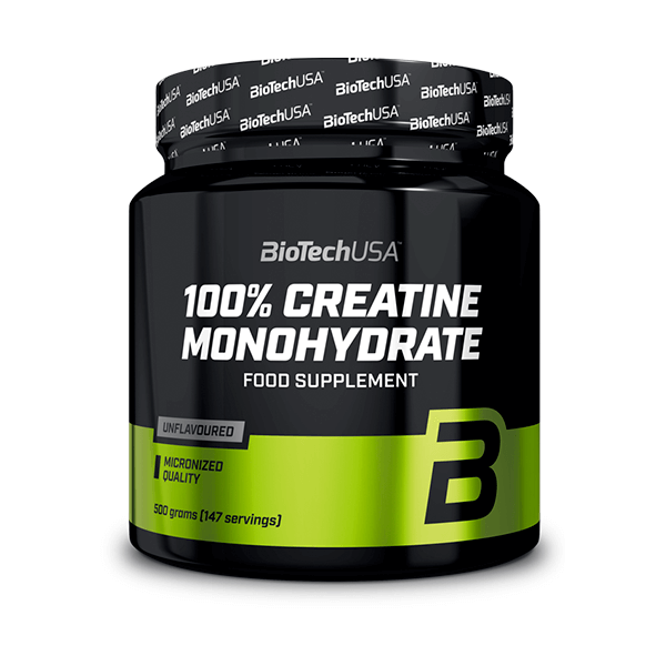 100% Creatina Monohidrato envase de 500g del fabricante Biotech USA