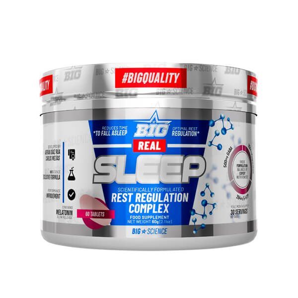 Real Sleep bote de 60 tabletas hecho por BIG de la categoría Mejora del sueño