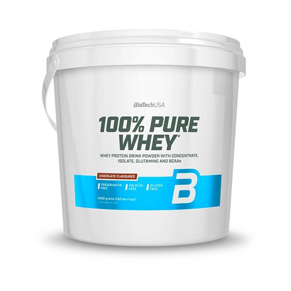 100% Pure Whey envase de 4kg de Biotech USA (Proteina de Suero Whey)