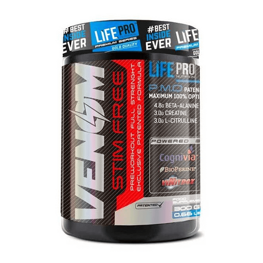 Venom sin Estimulantes de la marca LifePRO en Pre / Intra / Post