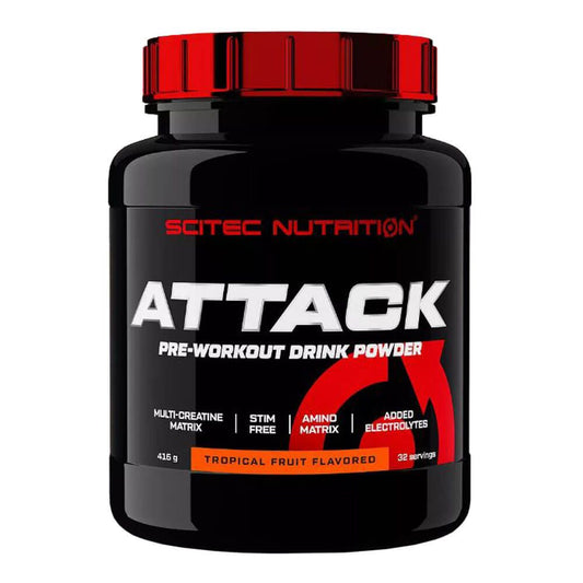 Attack de la marca Scitec Nutrition en Pre / Intra / Post