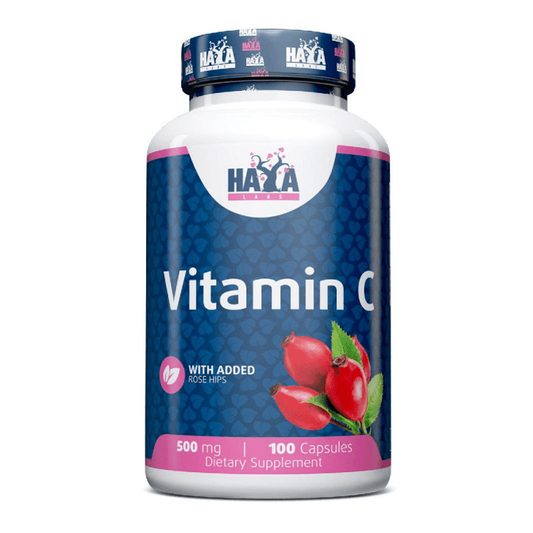 Vitamina C con Rose Hips 500mg de la marca Haya Labs en Nutrición deportiva