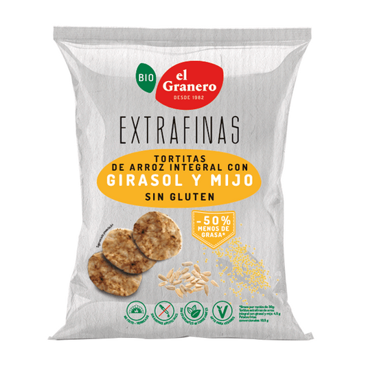 Tortitas de Arroz Integral con Girasol y Mijo de la marca El Granero Integral en El Granero Integral