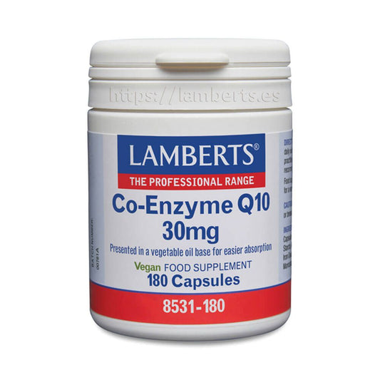 Co-Enzima Q10 30mg (CoQ10 o ubiquinona) de la marca Lamberts en Lamberts