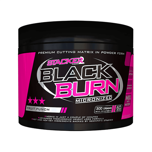 Black Burn Micronized de la marca Stacker Europe en L-Carnitina y cafeína