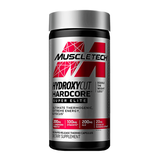 Hydroxycut Hardcore Super Elite de la marca Muscletech en L-Carnitina y cafeína