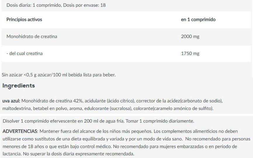 Información nutricional